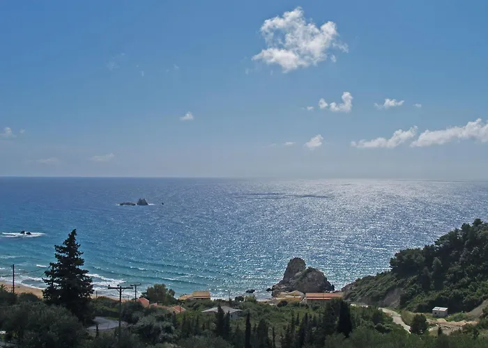 With Large Swimming Pool And Sea View At Corfu