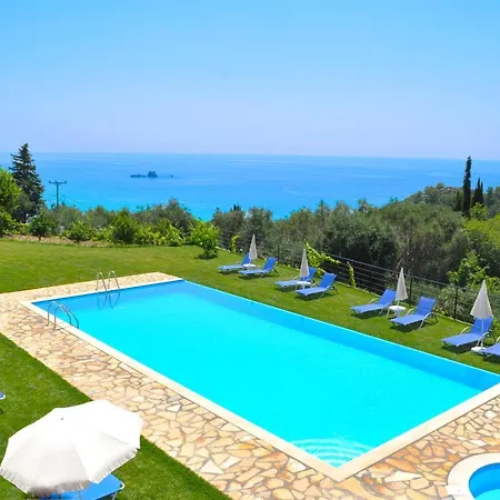 With Large Swimming Pool And Sea View At Corfu * Pelekas